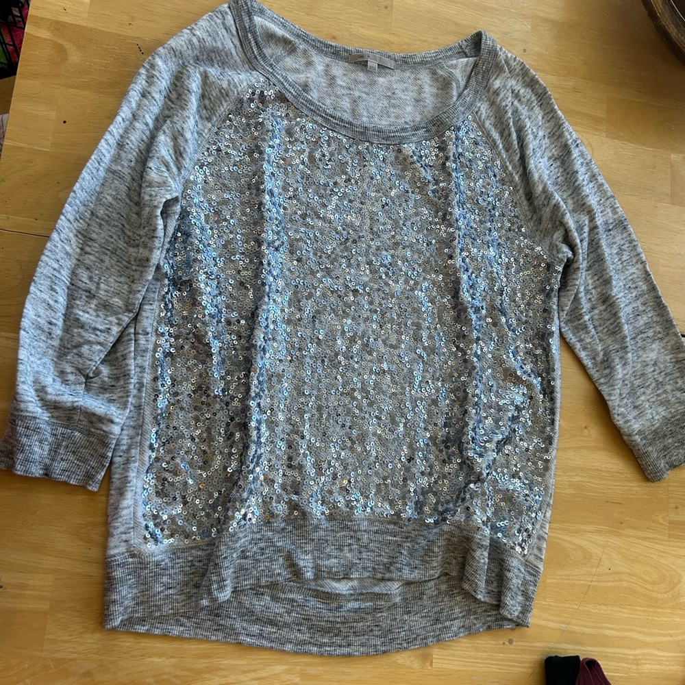 GAP women sequin long sleeve top